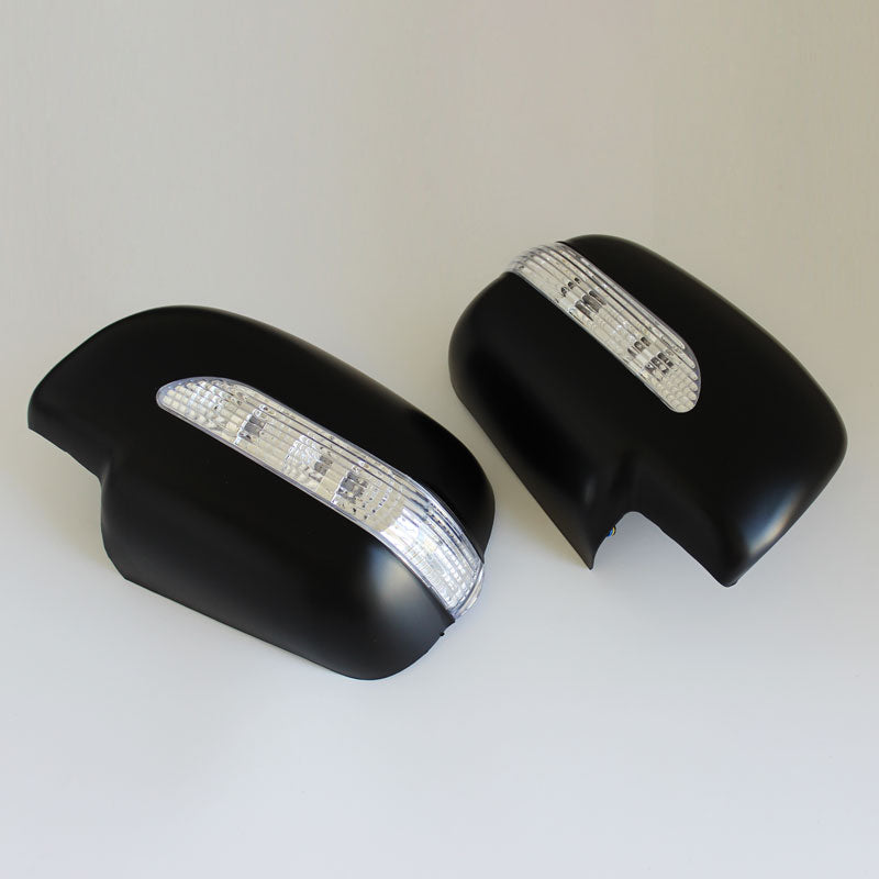 Matte Black Mirror Cover Indicators to suit Toyota Hilux Workmate SR SR5 15-24