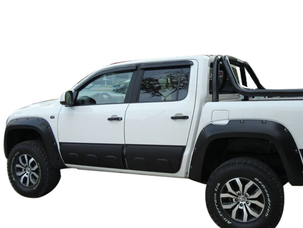 TRADIESCHOICE Side Door Body Moulding Cladding Trim for VW Volkswagen Amarok 2009-2022| Matte Black Finish