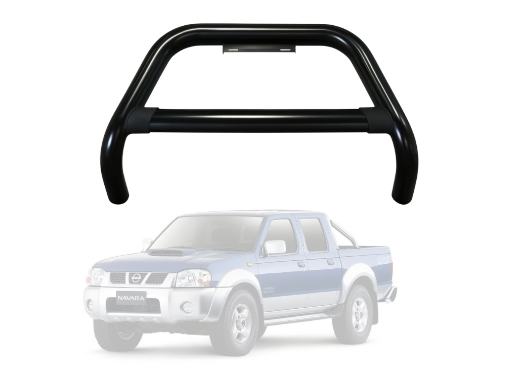 Black Nudge Bar to Suit Nissan Navara D22 | Matte Finish | Steel Construction