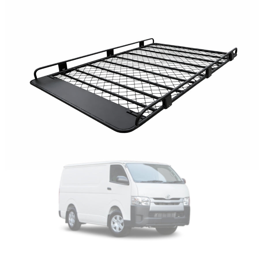 Aluminium Tradesman Roof Rack For Toyota Hiace 1988-18 Alloy 2400x1464mm-15cm brackets