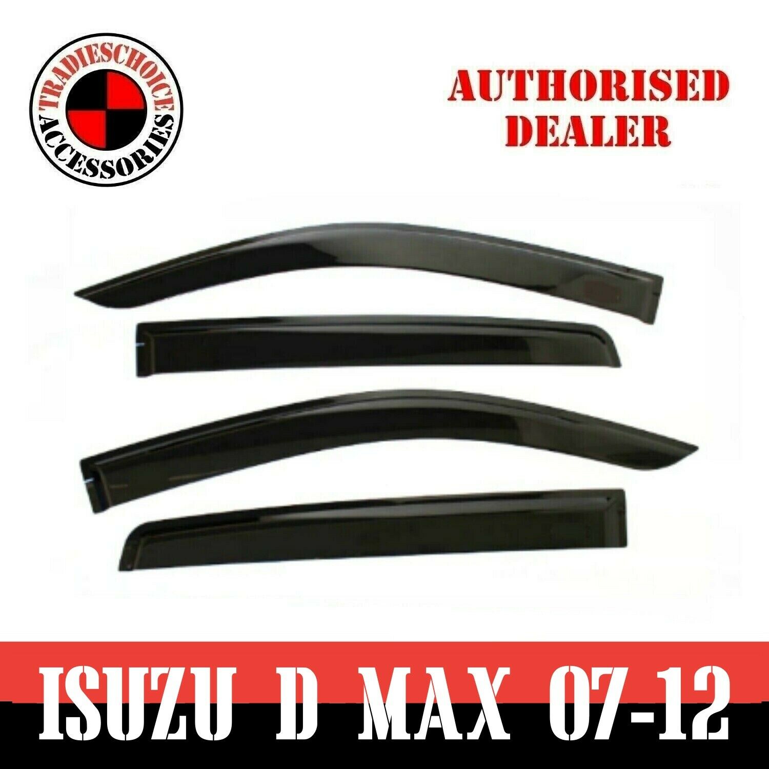 Weather shields for ISUZU D-MAX Dual Cab 08-12 model