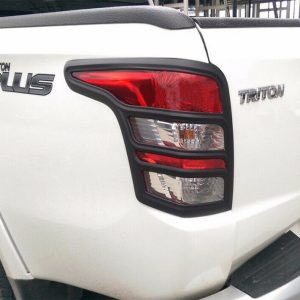 TRADIESCHOICE Matte Black Tail Light Cover for Mitsubishi Triton MQ 2016-2018 | Stylish and Protective Upgrades