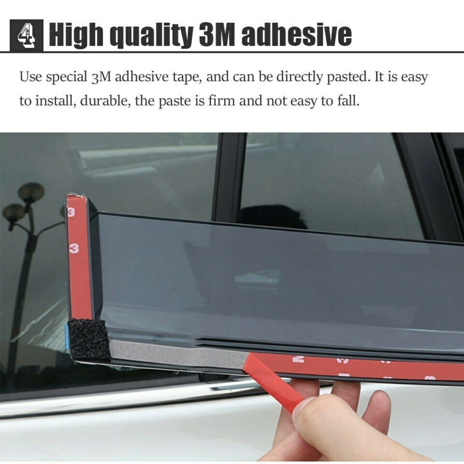 Weather shields for Nissan Navara np300 d23 Extra cab 2014+ 4pcs