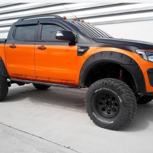 JUNGLE FENDER FLARES TEXTURE BLACK GUARD TRIM FITS FORD RANGER PX 1 2012-2015