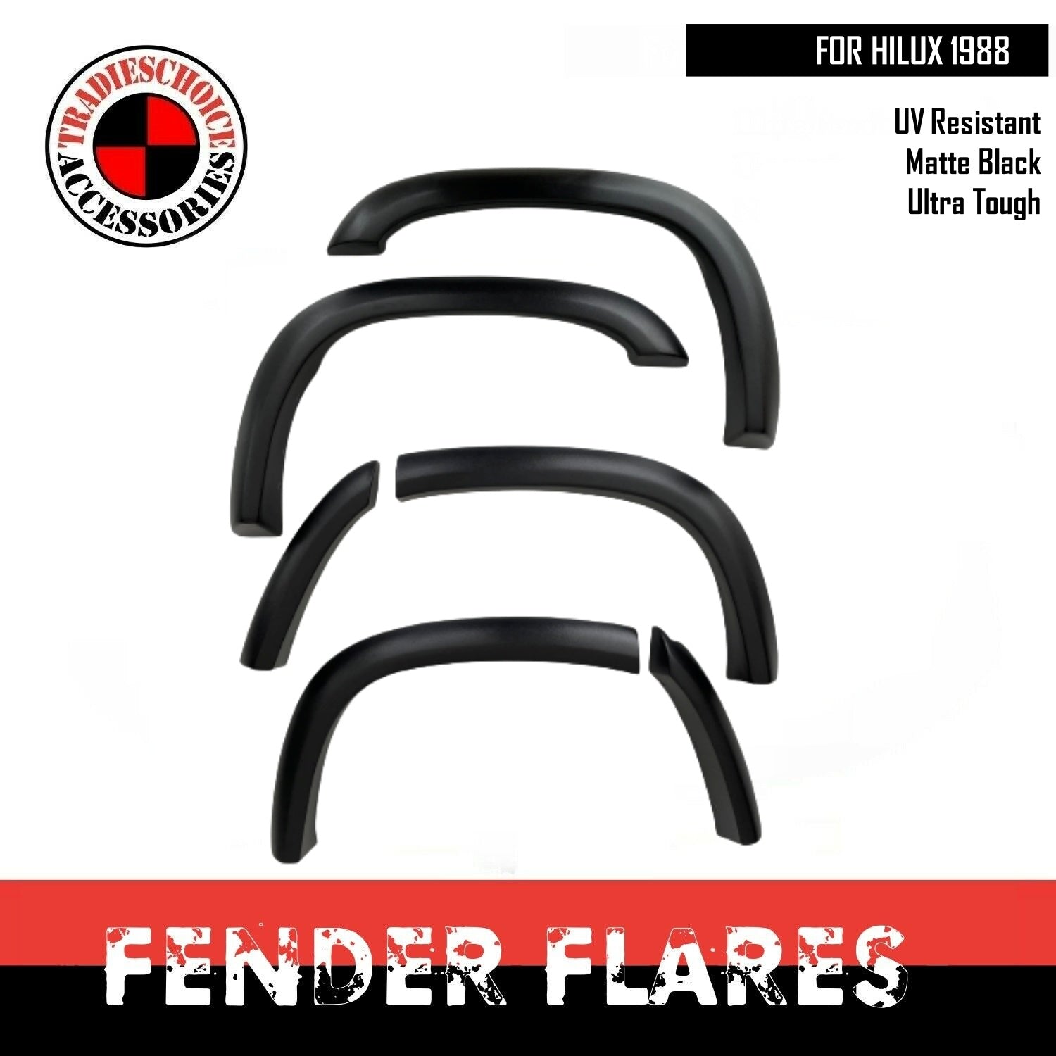 Jungle Front Only Fender Flares for Toyota Hilux 1988-2005 - Image 2