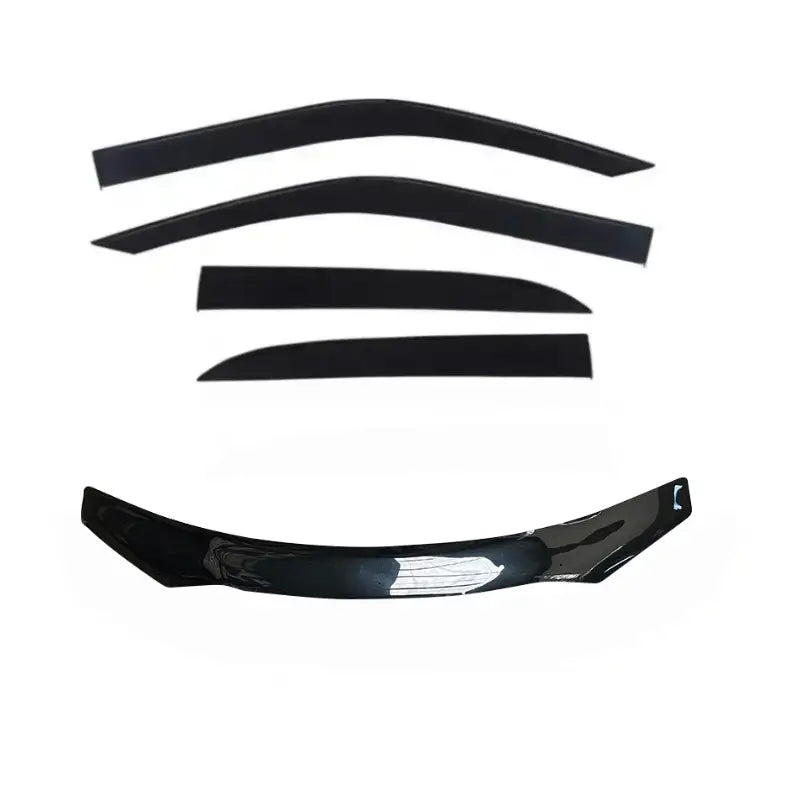 Premium Bonnet Protector and Weathershields fit for Mitsubishi Outlander 2007-2009 Black Guard