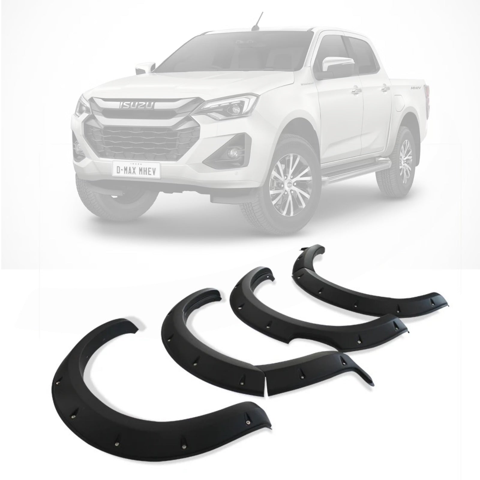 TRACHO Jungle Fender Flares for Isuzu D-MAX 2024-Onwards | Wide Body Off-Road Wheel Arch Kit
