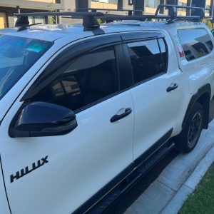 TRADIESCHOICE Weathershields Window Visors for Toyota Hilux 2015-2024| Weather Shields